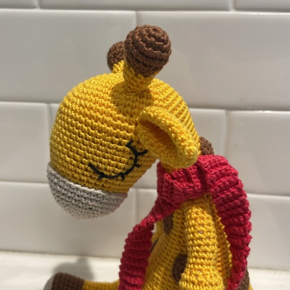 Handcrafted Sleepy Giraffe Amigurumi Crochet Stuffed Animal Toy Doll Figure 🦒 - Picture 8 of 13